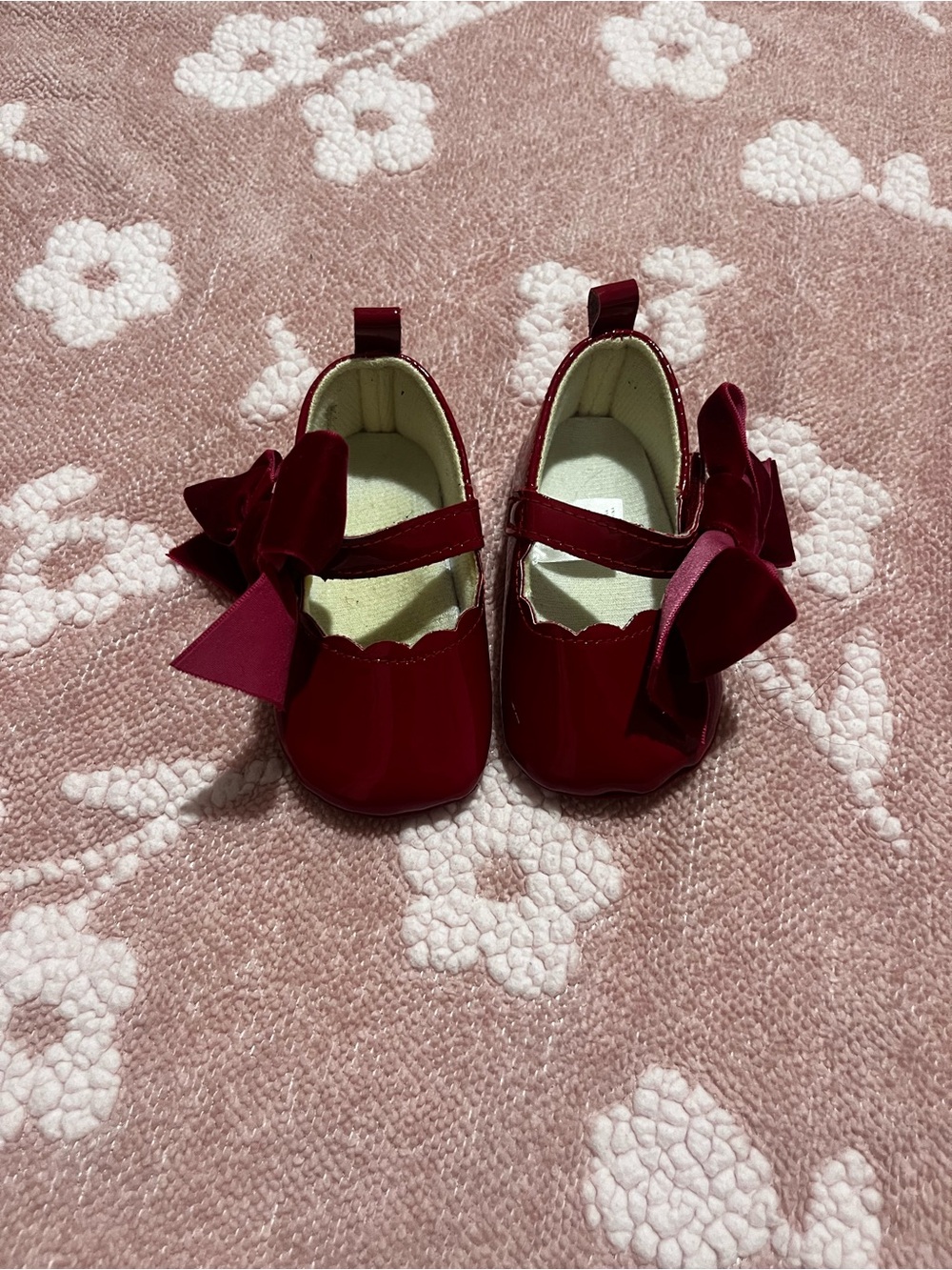 Girls Red Patent Bow Mary Jane Shoes